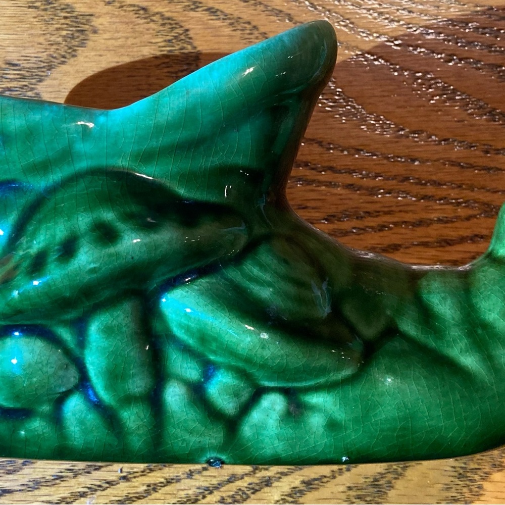 Vintage Green Elf Gnome Bootie Shoe Planter with Mushrooms